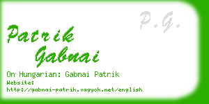 patrik gabnai business card